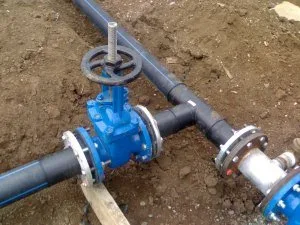 Flange HDPE ke Valve dan Pipa Besi
